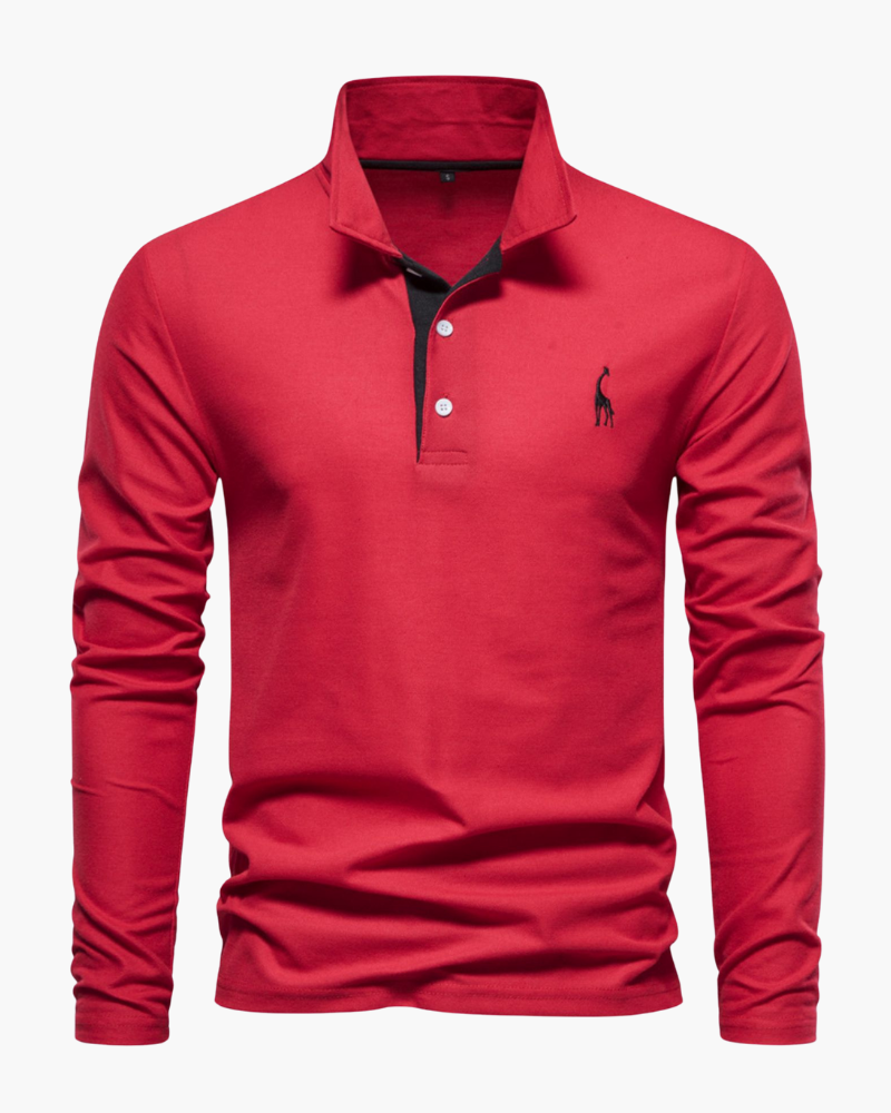 Long sleeve polo shirt for men -7
