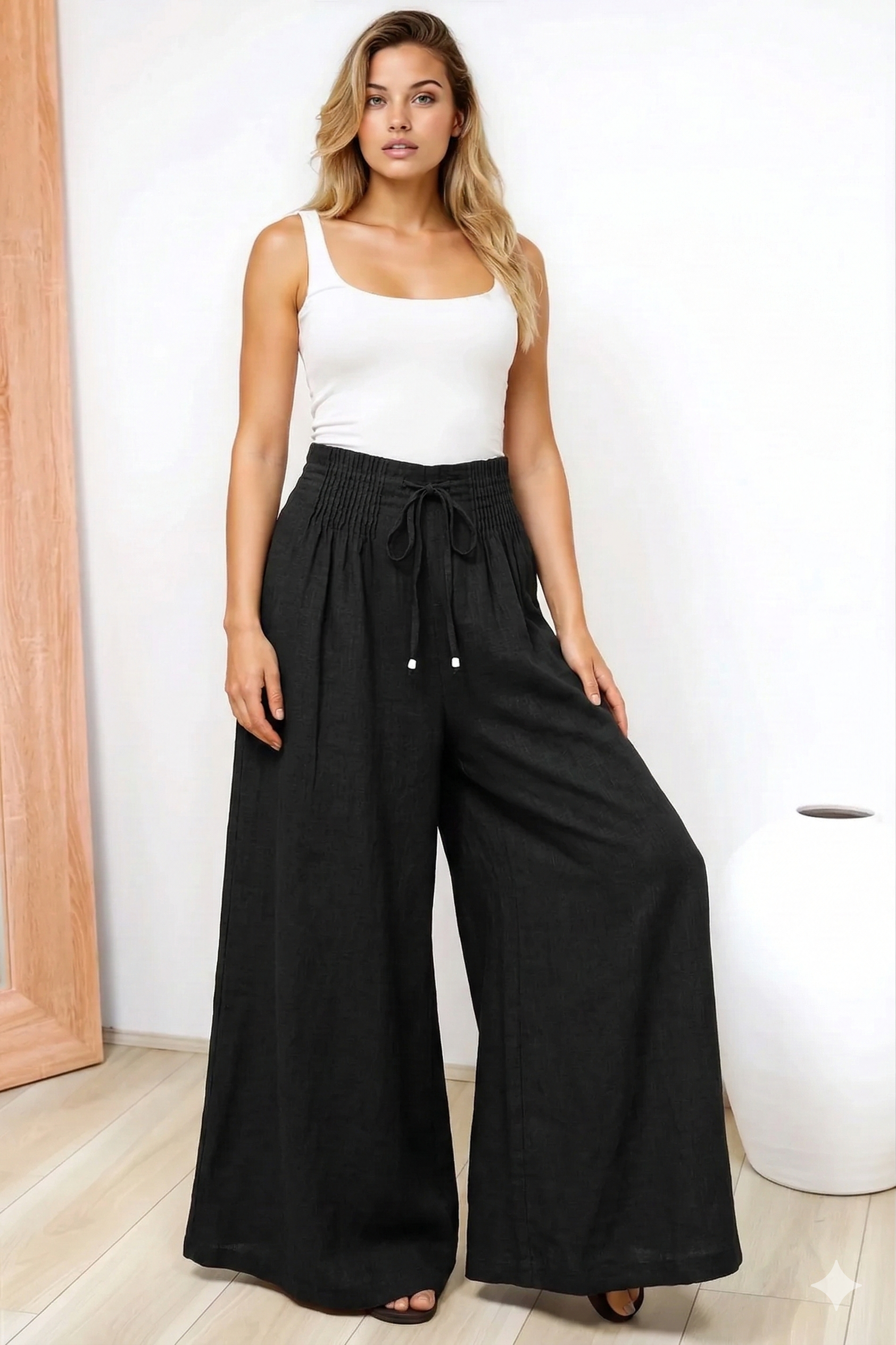 Relaxed wide-leg trousers for women | Alina -1