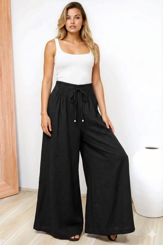 Relaxed wide-leg trousers for women | Alina -1