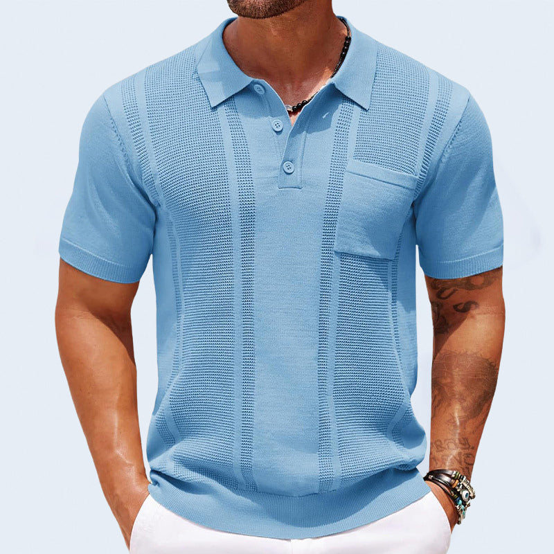 Modern short-sleeve polo shirt for men | Marco -1