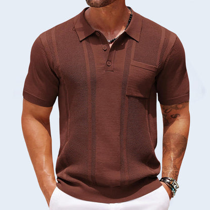 Modern short-sleeve polo shirt for men | Marco -3