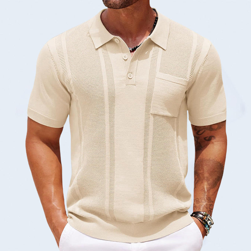 Modern short-sleeve polo shirt for men | Marco -2