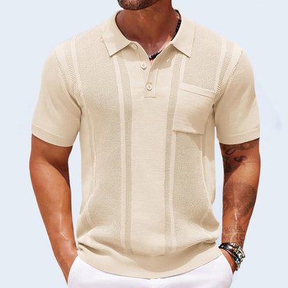 Modern short-sleeve polo shirt for men | Marco -2