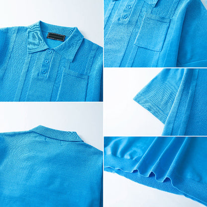 Modern short-sleeve polo shirt for men | Marco -8