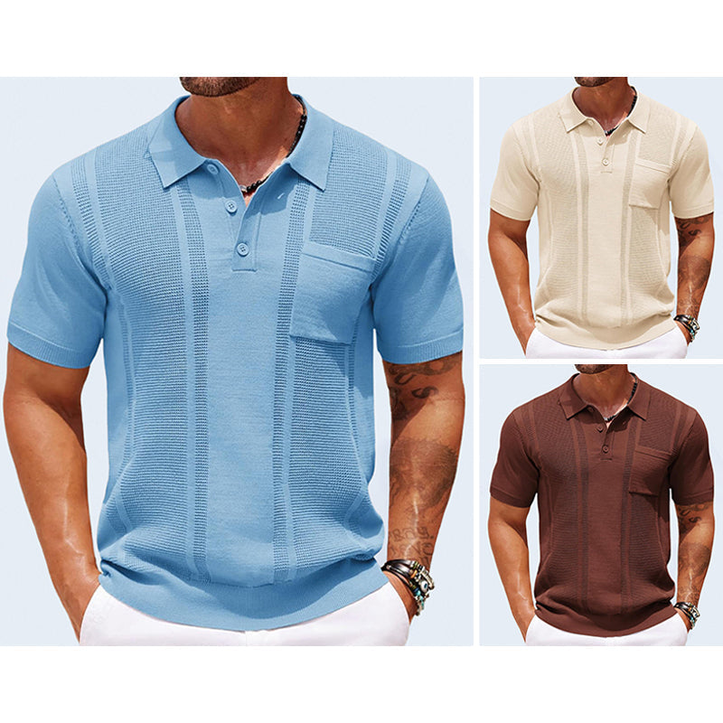 Modern short-sleeve polo shirt for men | Marco -4