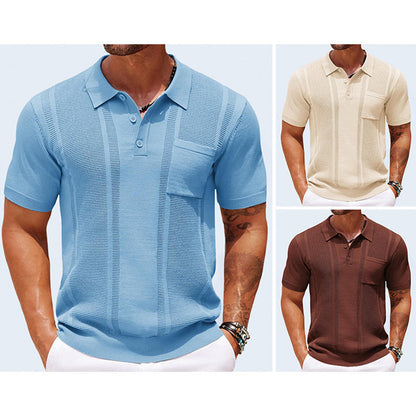 Modern short-sleeve polo shirt for men | Marco -4
