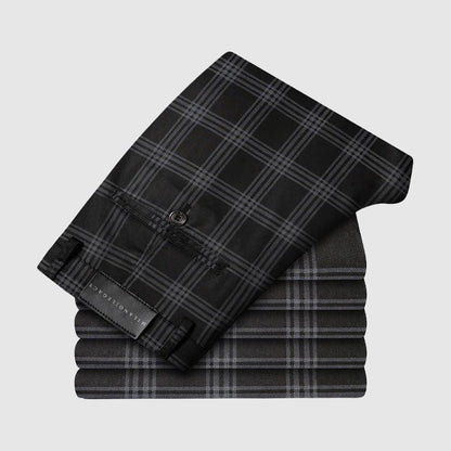 Plaid straight-leg trousers for men | Marcell -3