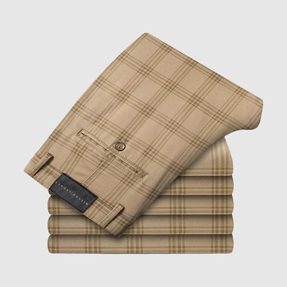 Plaid straight-leg trousers for men | Marcell -5