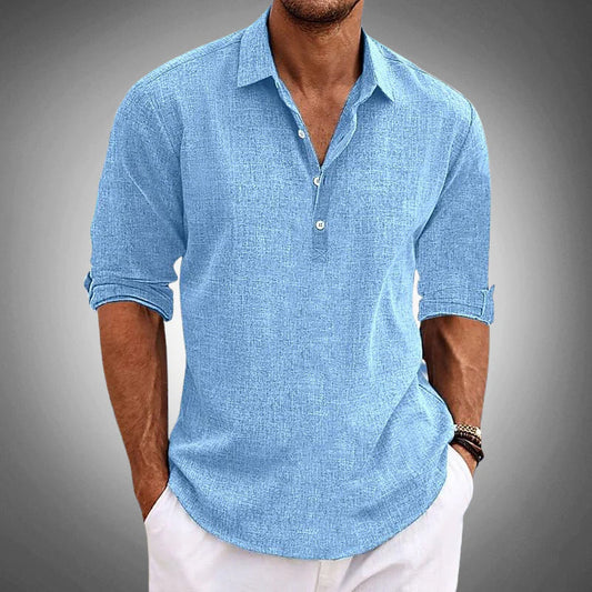 Relaxed button-front harbor shirt for men | Solen -1