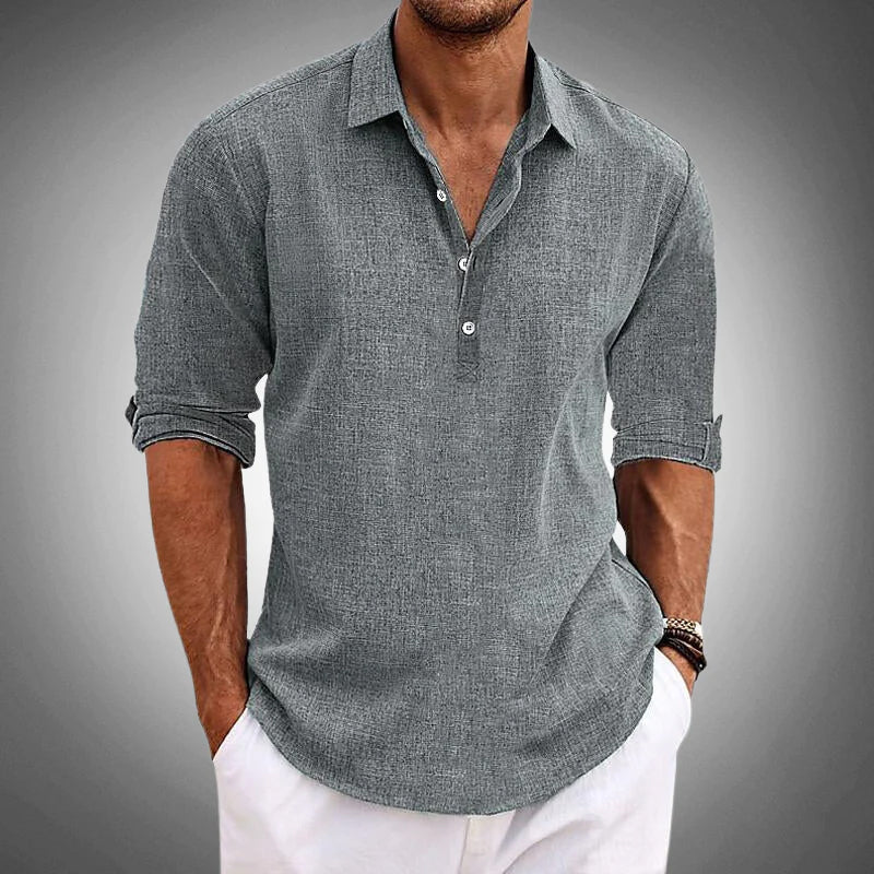 Relaxed button-front harbor shirt for men | Solen -2