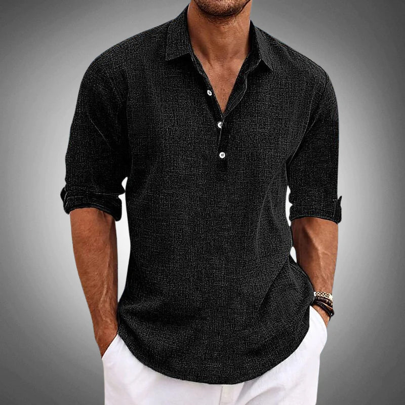 Relaxed button-front harbor shirt for men | Solen -3