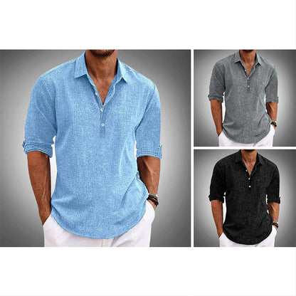 Relaxed button-front harbor shirt for men | Solen -4