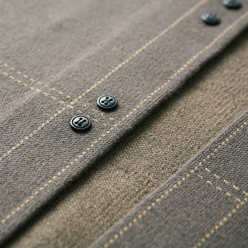 Plaid knit cardigan for men | Calder -9