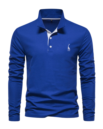 Long sleeve polo shirt for men -5