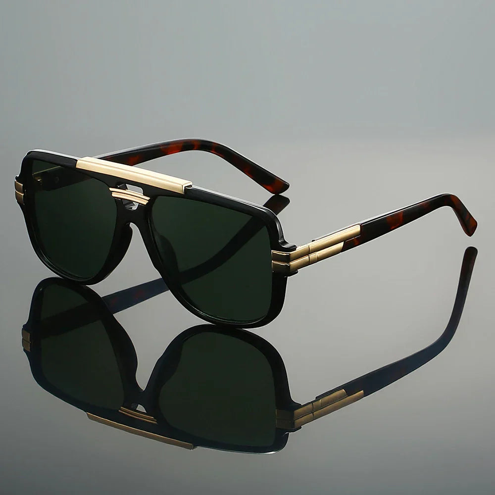 Oversized square aviator sunglasses for men | Caelum -3