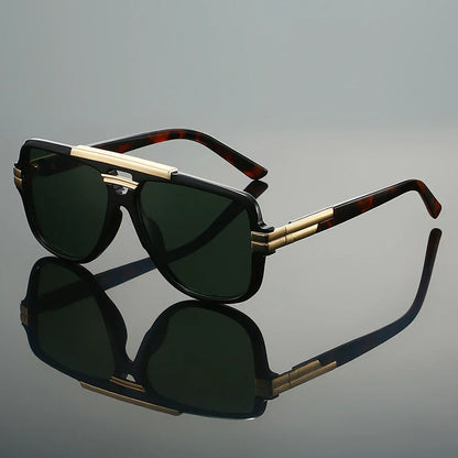Oversized square aviator sunglasses for men | Caelum -3