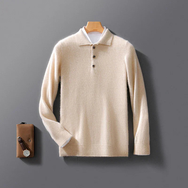 Classic cashmere everyday polo shirt for men | Belford -2
