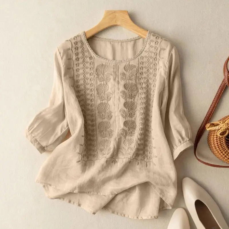 Elegant embroidered blouse for women -2