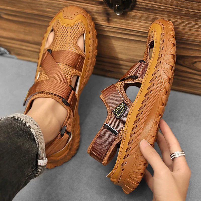 Closed-toe hiking sandals for men | Ravik -4