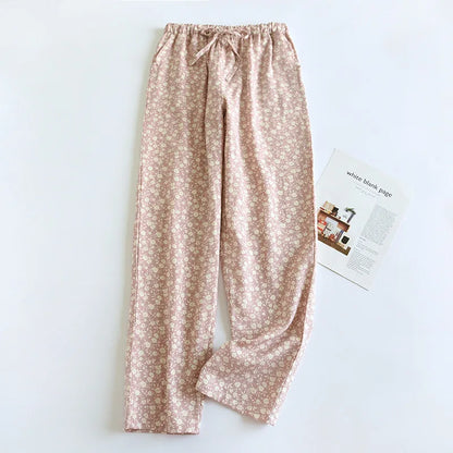 Relaxed floral lounge trousers for women | Solene -6