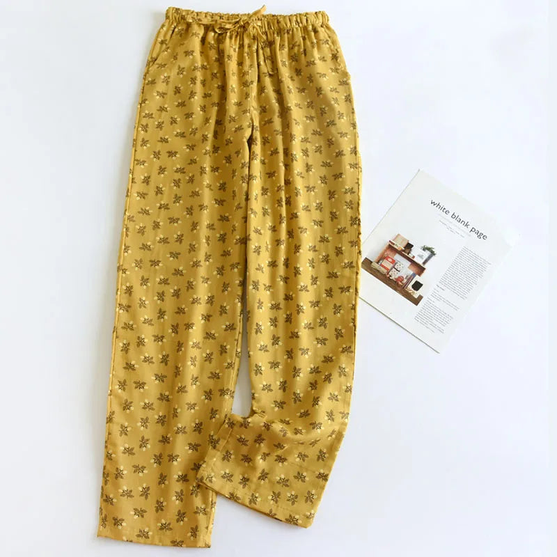 Relaxed floral lounge trousers for women | Solene -7