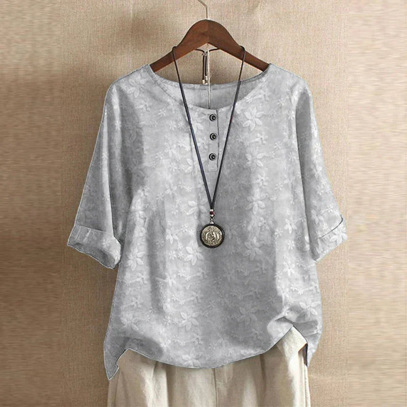 Retro charm elegant blouse for women -6