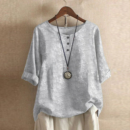 Retro charm elegant blouse for women -6
