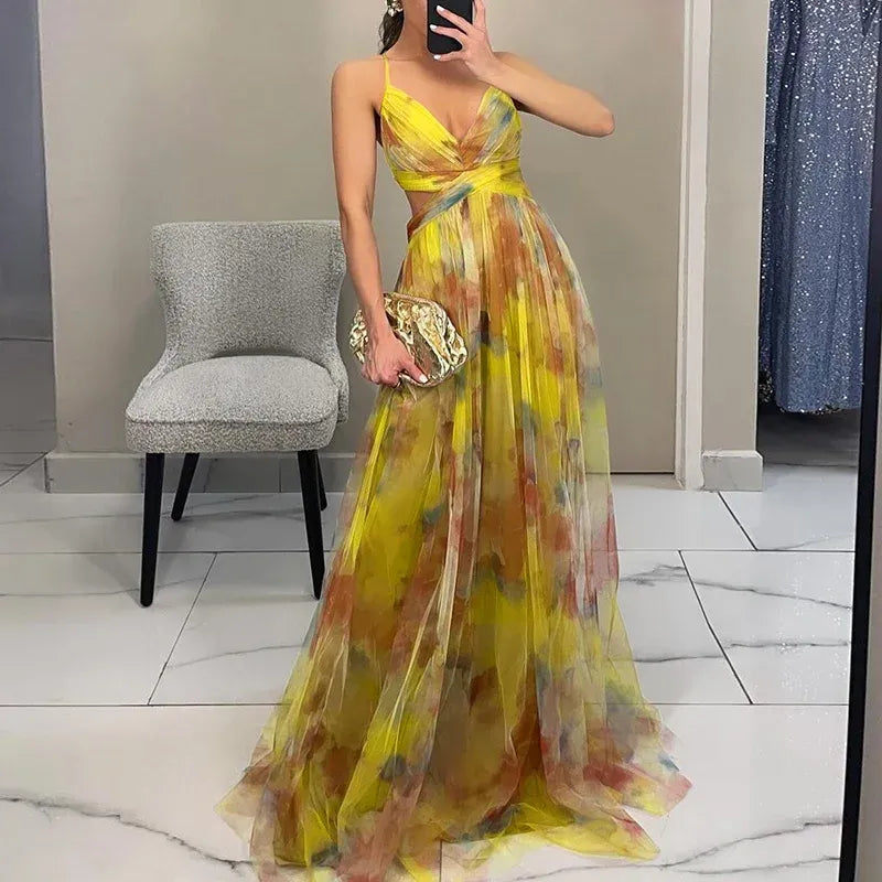 Elegant floral summer dress for women | Marcelline -4