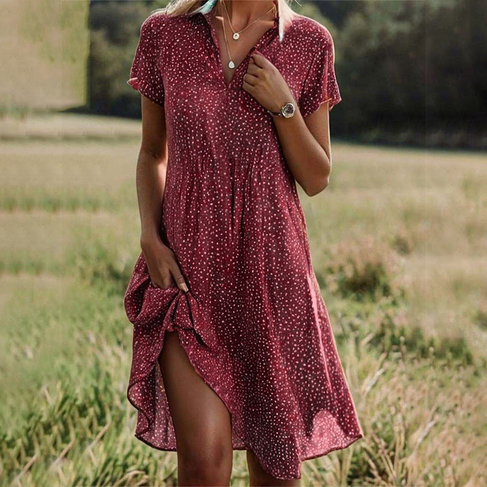 Dress mid-longue fluide for women | Esmée -3