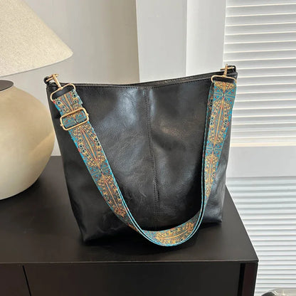 Vintage leather shoulder bag for women | Chelsey -2