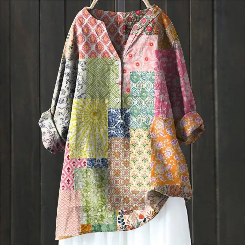 Chic blouse floral accents for women | Lara -6