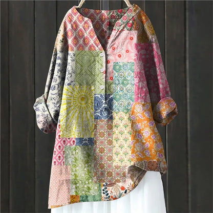 Chic blouse floral accents for women | Lara -6