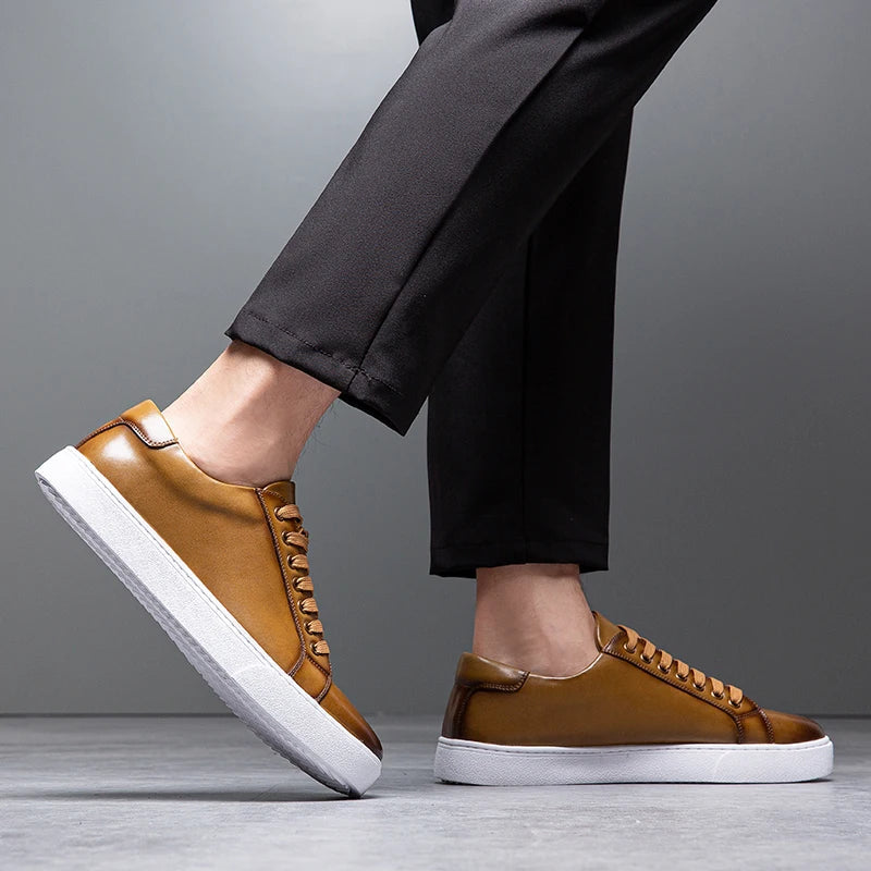 Leather casual trainer for men | Marco -24