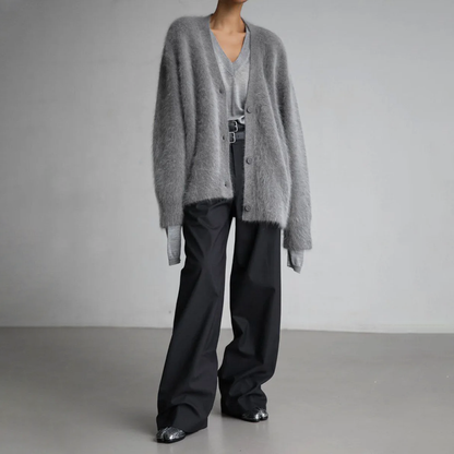 Soft cashmere cardigan for women | Crystal -5