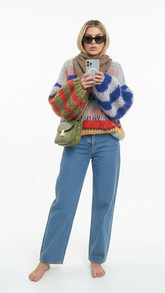 Colorful mohair jumper for women | Celestine -1