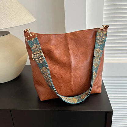 Vintage leather shoulder bag for women | Chelsey -1