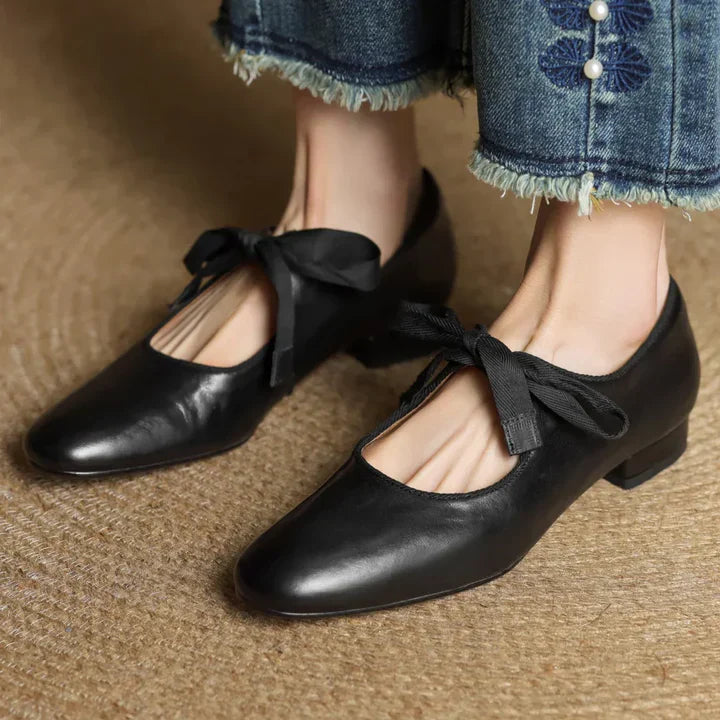 Chic lace-up ballet flats for women | Marvella -3