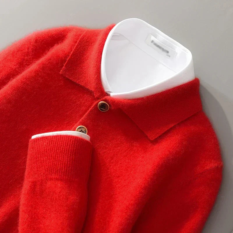 Classic cashmere everyday polo shirt for men | Belford -10