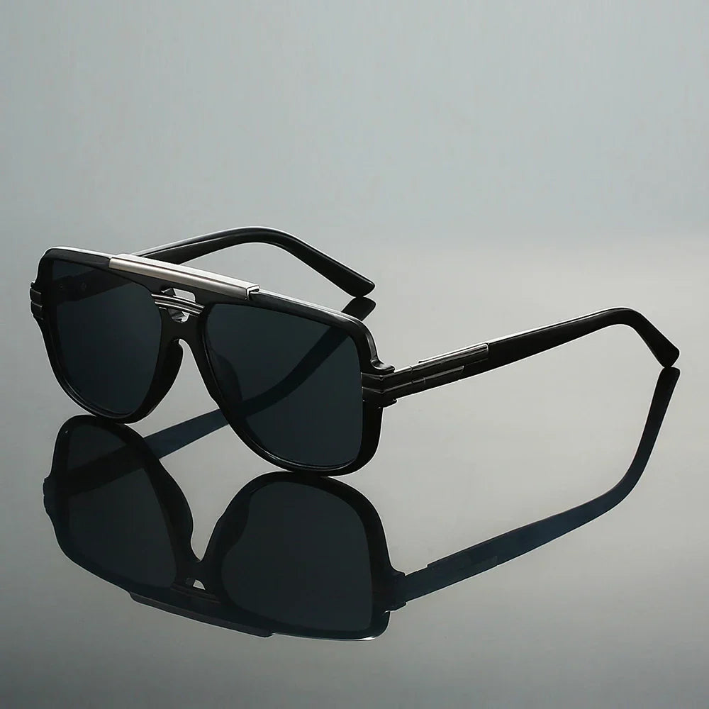 Oversized square aviator sunglasses for men | Caelum -5
