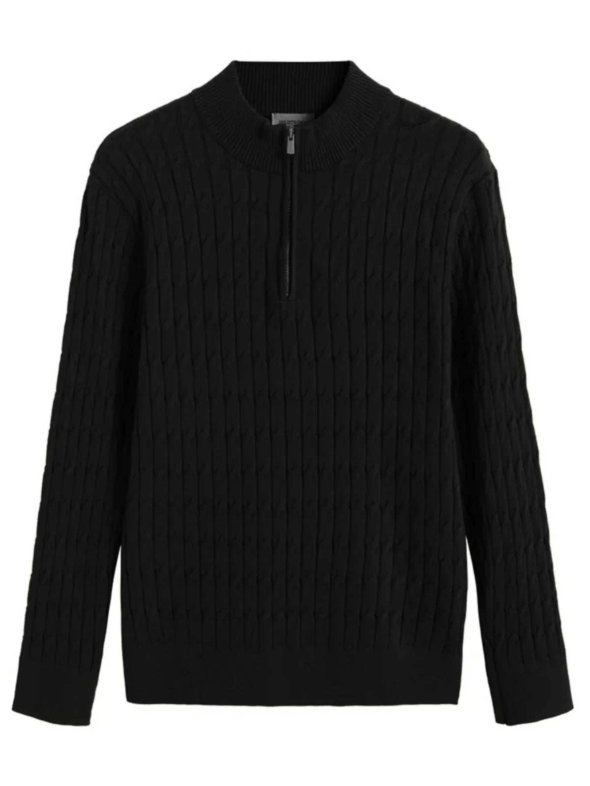 Classic cable-knit half-zip everyday jumper for men | Ellison -5