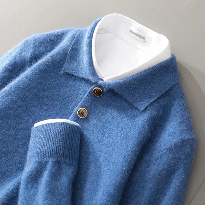 Classic cashmere everyday polo shirt for men | Belford -9