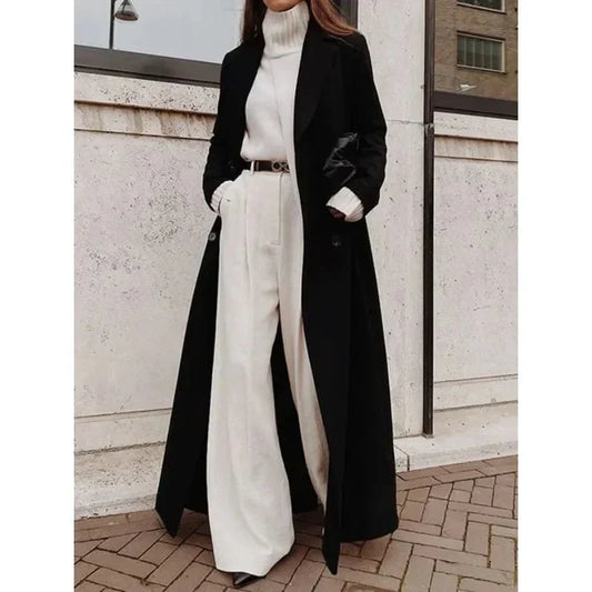 Long laine mesure winter style coat for women | Milou -1