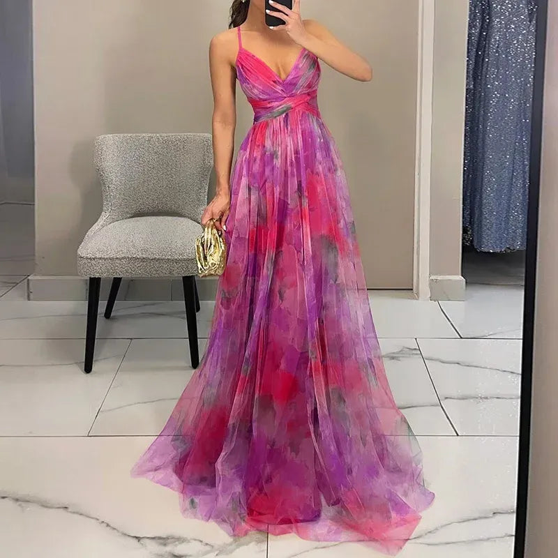 Elegant floral summer dress for women | Marcelline -5