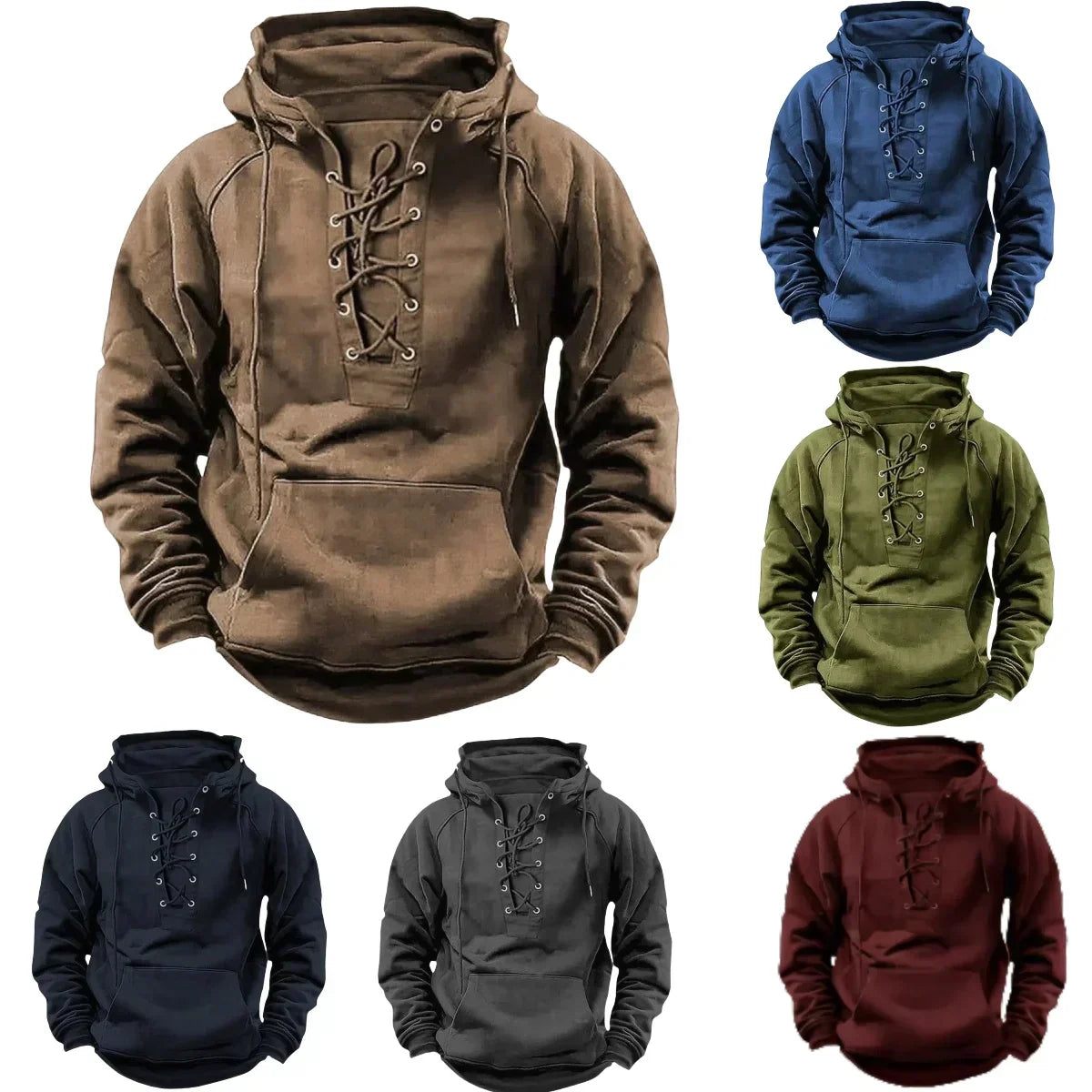 Sweat retro capuche comfortable piece for men -2