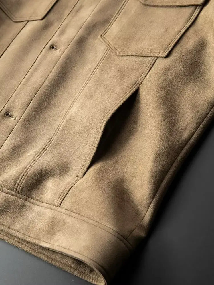 Classic suede everyday casual jacket for men | St. Clair -19