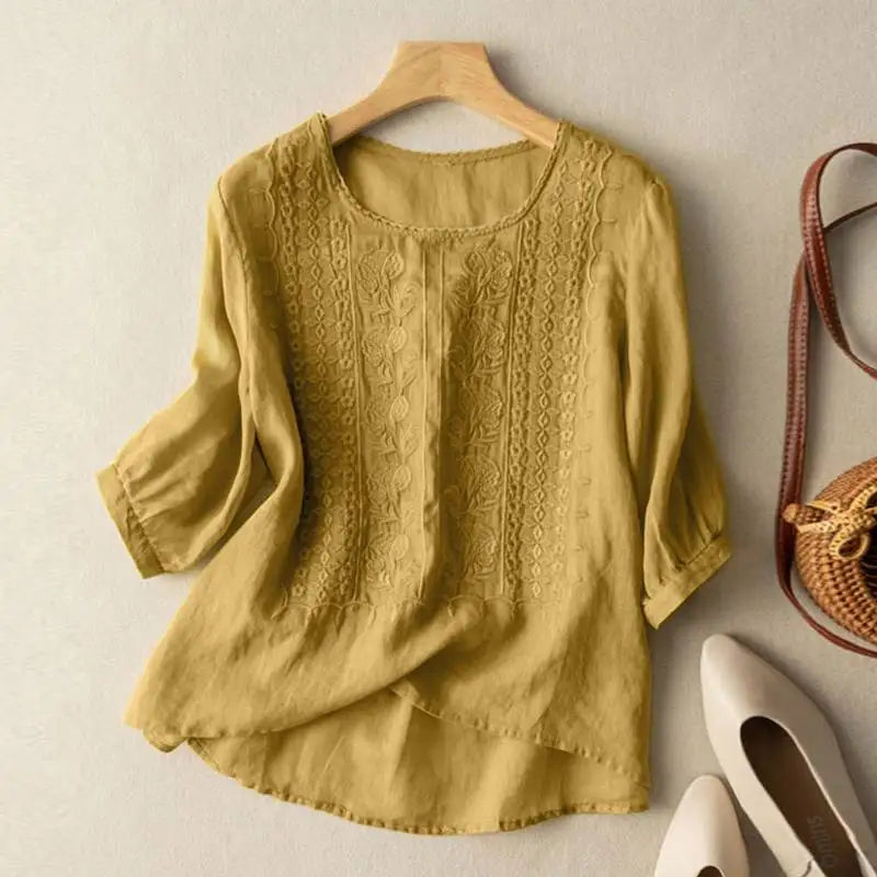 Elegant embroidered blouse for women -1