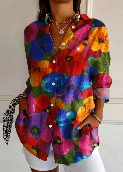 Printed blouse vibrant comfort for women -6