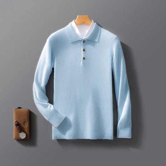 Classic cashmere everyday polo shirt for men | Belford -1