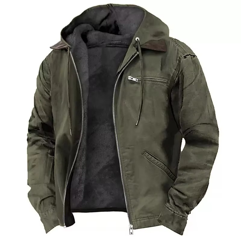 Classic hooded winter utility jacket for men | Mason -6