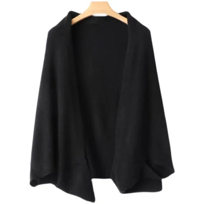 Elegant draped shawl cape piece for women | Seliora -5